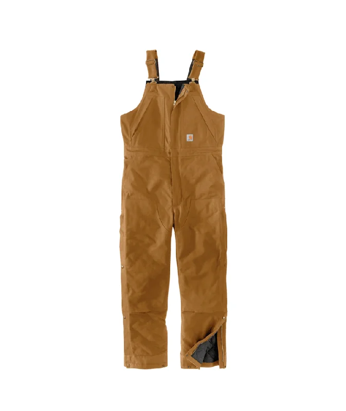 Loose Fit Firm Duck Insulated Biberall - 4 Extreme Warmth Rating - Carhartt Brown