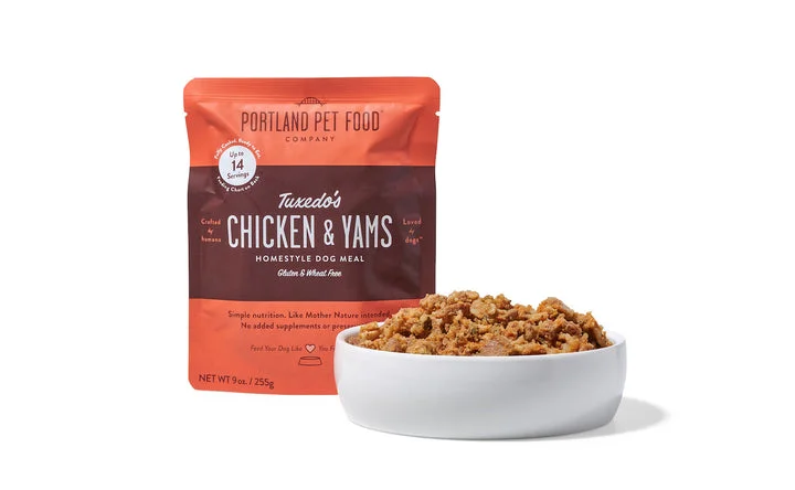 Tuxedo's Chicken & Yams Homestyle Dog Meal Pouch - 9oz