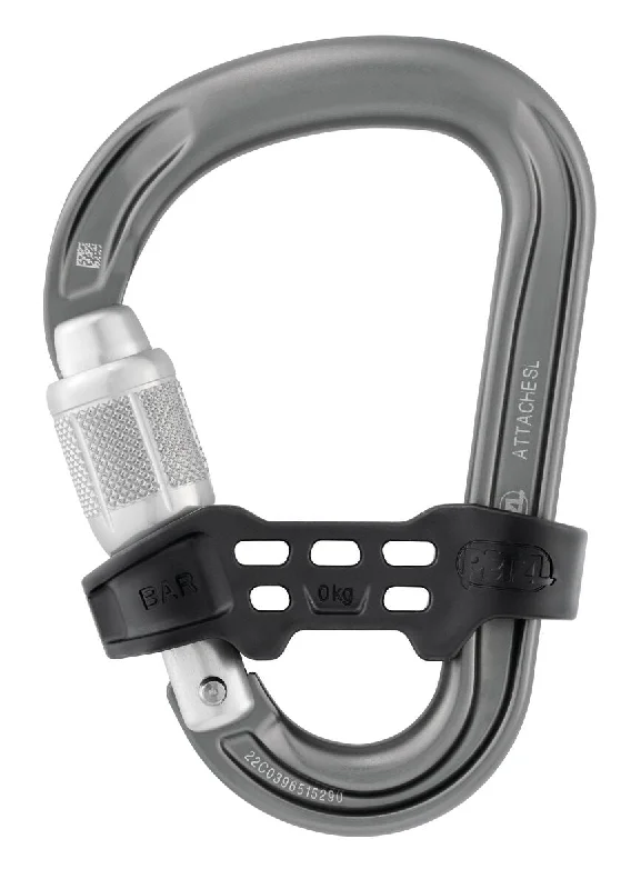 Attache Positioning Bar Screw-lock Carabiner Gray