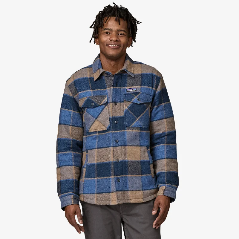 Hiking shirt fall explorer-Men's Lightweight Insulated Fjord Flannel Shirt - William: Smolder Blue