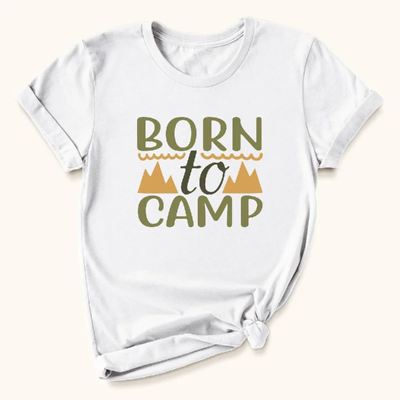 Hiking shirt brown trailblazer-Born To Camp T-Shirt