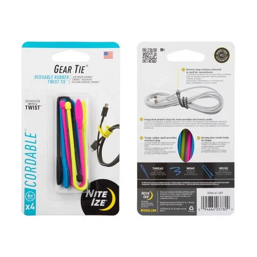 Gear Tie Cordable Twist Tie - Assorted