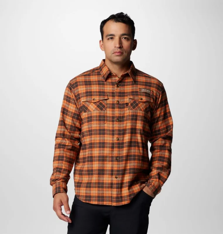 Hiking shirt stretch peak-Men's PHG Roughtail Stretch Flannel Long-Sleeve Shirt - Cordovan Ombre Tartan