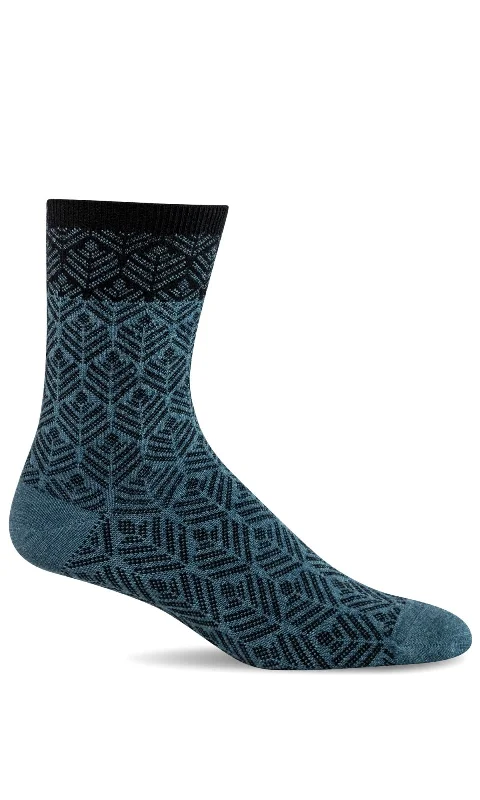 Hiking Socks for wet walks-Women's Leaflet Sock - Blue Ridge