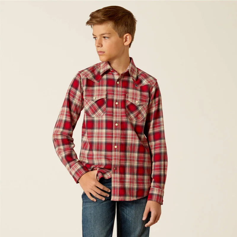 Hiking shirt quick-dry peak-Boys' Herschel Retro Fit Shirt - Chili Pepper