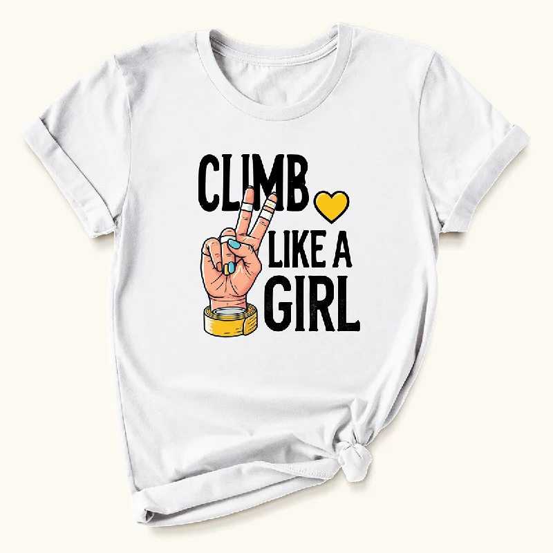 Hiking shirt budget wilderness-Climb Like a Girl T-shirt