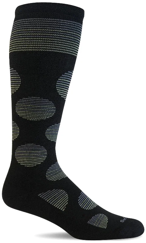 Hiking Socks for medium trails-Women's Featherweight Dot Sock - Black