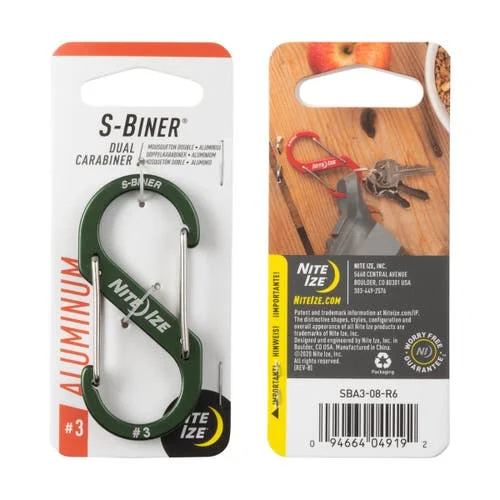 S-biner Slide Lock Aluminum #3 - Olive