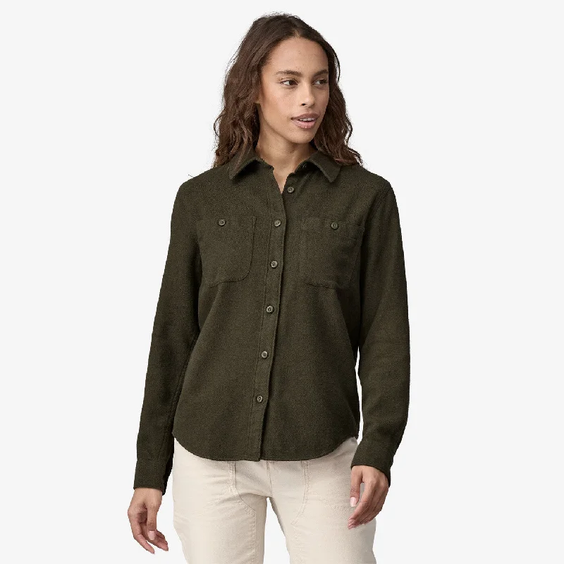 Hiking shirt cool rugged-Women's Fjord Flannel Shirt - Whole Weave: Pine Needle Green