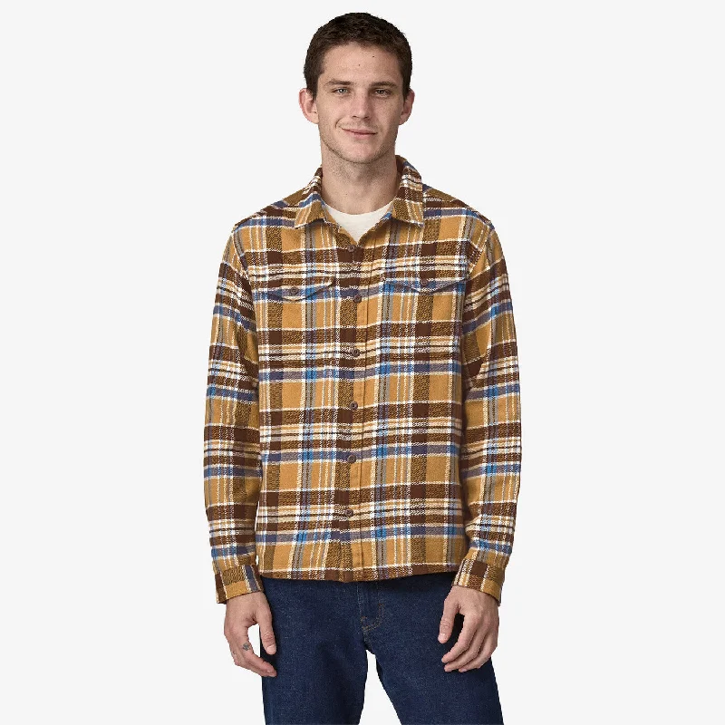 Hiking shirt waterproof wilderness-Men's Fjord Flannel Shirt - Adventurer: Pufferfish Gold