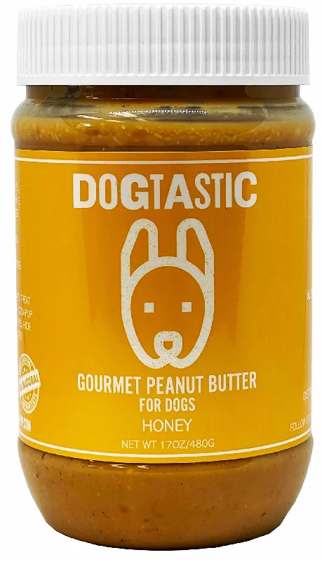 Dogtastic Gourmet Peanut Butter for Dogs - Honey Flavor - 17oz.