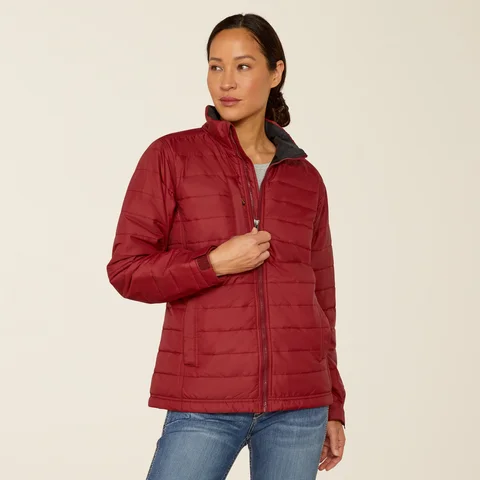 Hiking Jackets for Speed Hiking-Women's Rebar Cordura Ripstop Lightweight Insulated Jacket - Cabernet