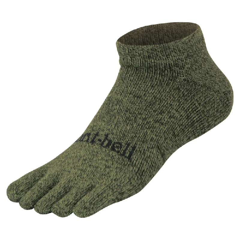 Hiking Socks for weekend hikes-Montbell Merino Wool Travel 5 Toe Ankle Socks