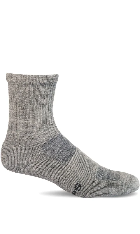 Hiking Socks for gorge hikes-Men's Walk About Crew Sock - Light Grey