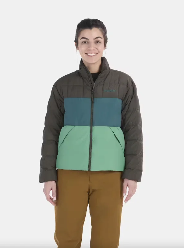 Hiking Jackets for Circular Hikes-Women's Ares Jacket - Rosin Green/Dark Jungle/Clover