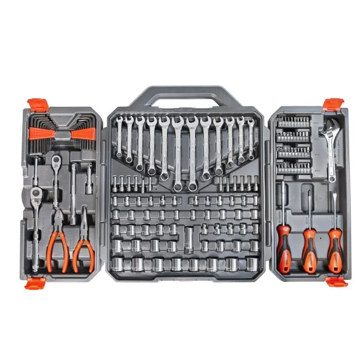 150 Piece 1/4in and 3/8in Drive 6 Point SAE/Metric Professional Tool Set