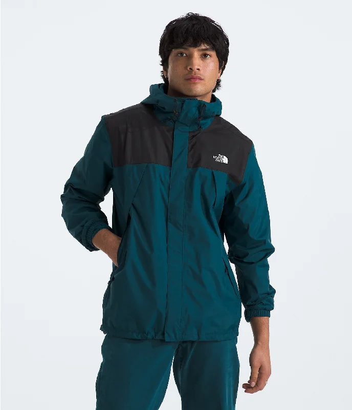 Hiking Jackets for Solid Colors-Men's Antora Jacket - Midnight Petrol/TNF Black