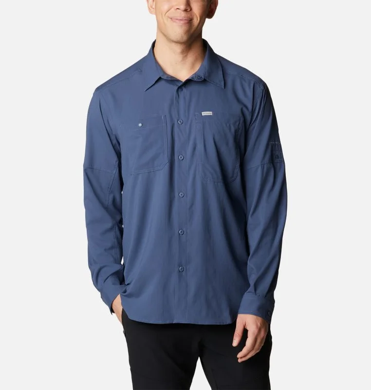 Hiking shirt UV-block explorer-Men's Silver Ridge Utility Lite Long-Sleeve Shirt - Dark Mountain